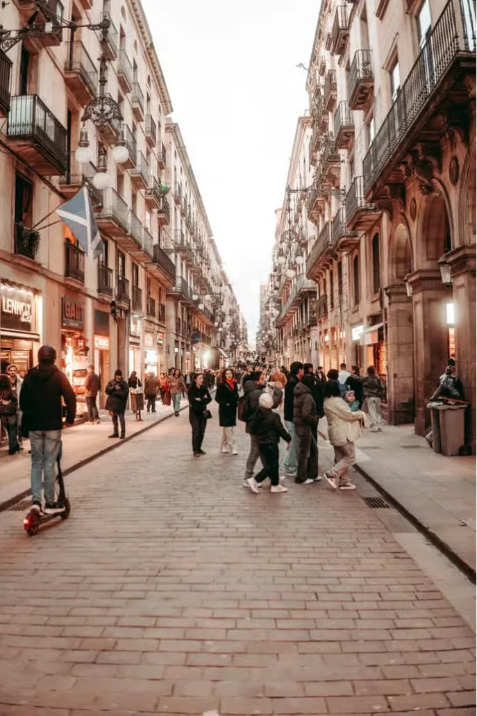 Barcelona’s old city streets