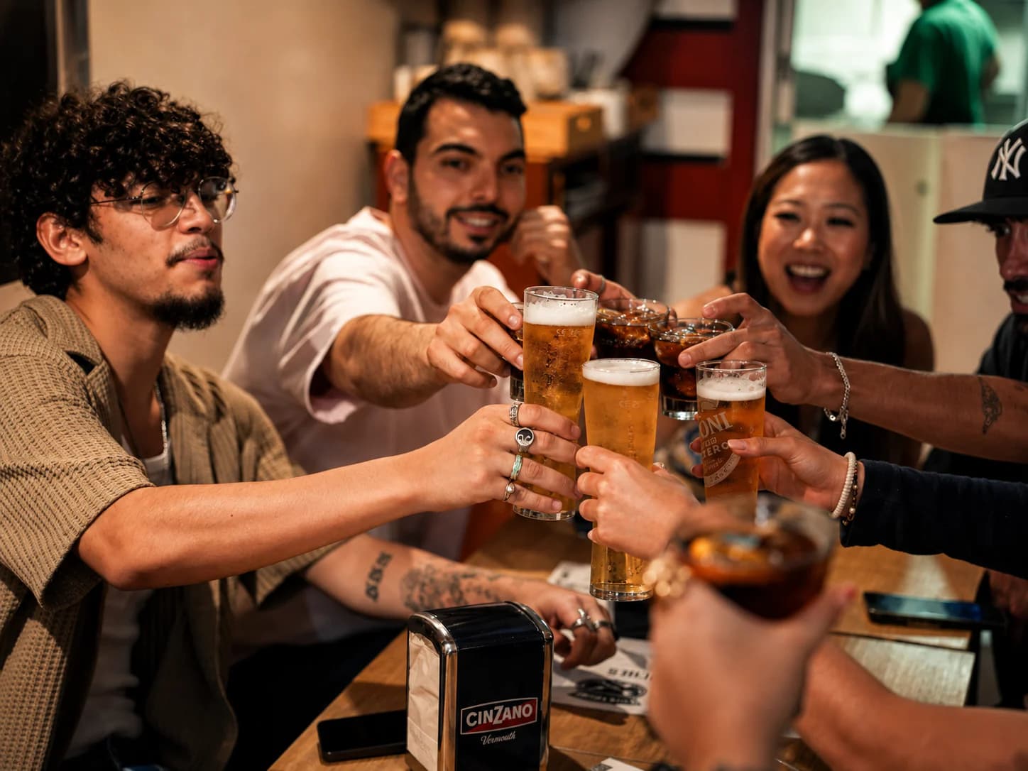 Tipsy Tapas Tour guests raising their glasses together
