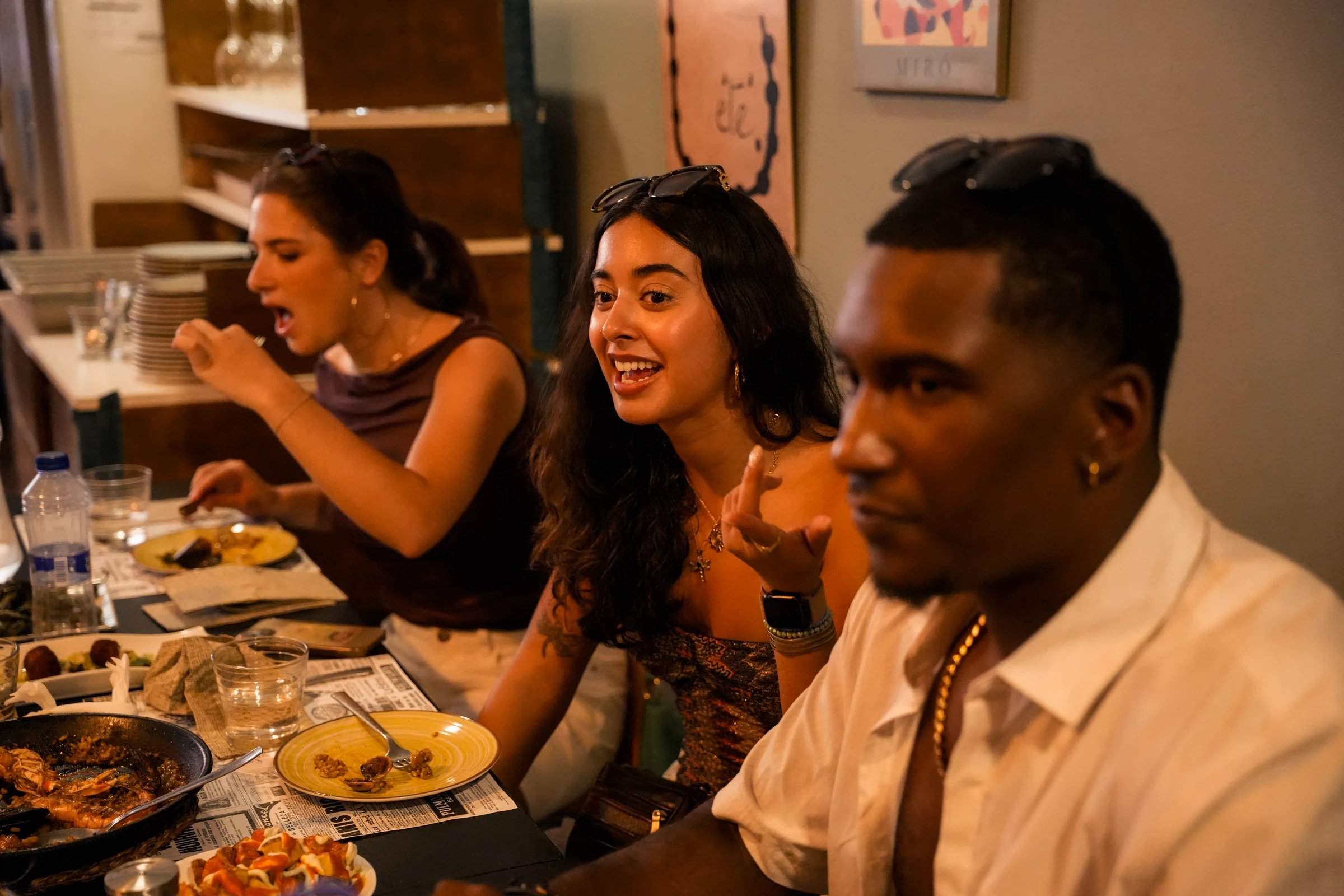 Tapas Tour guests seated together at a Barcelona tapas bar